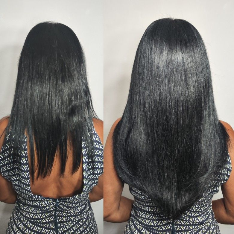 Antes e depois - Ana, 34 anos: O conteúdo é tão completo! Segui o passo a passo do método e senti meus fios mais fortes e hidratados já nas primeiras semanas. Super recomendo!